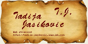 Tadija Jasiković vizit kartica